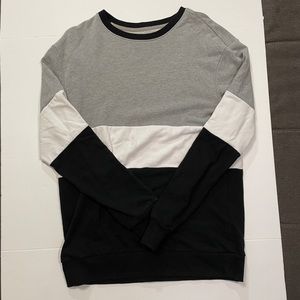 Colorblock Fleece Sweatshirt - Original Use (Small) (Black/White/Gray)